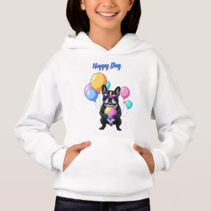 Französische Bulldogge Glücklicher Tag Französisch Hoodie