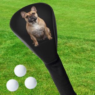Französische Bulldogge Golf Driver Cover, schwarze Headcover