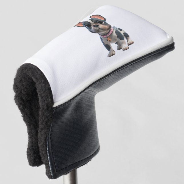 Französische Bulldogge Golf Headcover (3/4 Vorderseite)