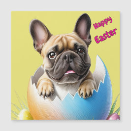 Französische Bulldogge Grußkarte Ostern Magnetkarte