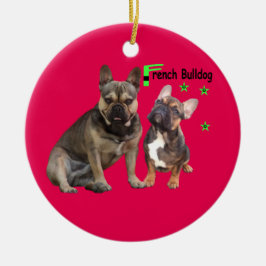 Französische Bulldogge Gute Freunde French Bulldog Keramik Ornament