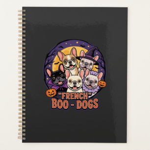 Französische Bulldogge Halloween Boo Hunde Vektor Planer