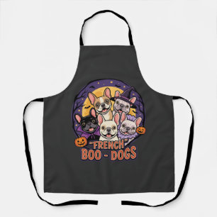 Französische Bulldogge Halloween Boo Hunde Vektor Schürze