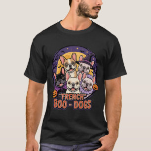 Französische Bulldogge Halloween Boo Hunde Vektor T-Shirt