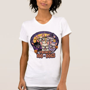 Französische Bulldogge Halloween Boo Hunde Vektor T-Shirt