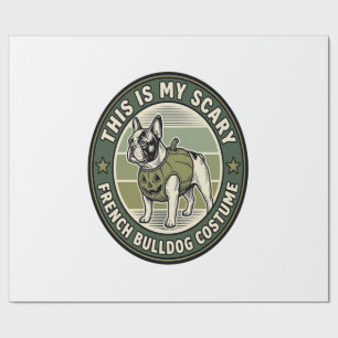 Französische Bulldogge Halloween Grusel Kostüm Geschenkpapier