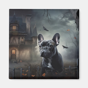 Französische Bulldogge Halloween Gruselig Magnet