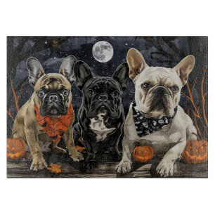 Französische Bulldogge Halloween Gruselig Schneidebrett