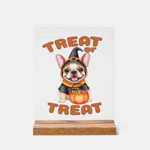 Französische Bulldogge Halloween-Hundekostüm �Süße Acrylschild