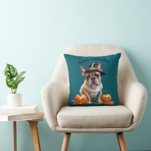Französische Bulldogge Halloween Kissen