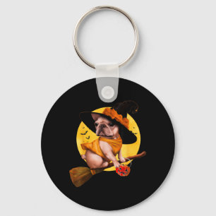 Französische Bulldogge Halloween Kostüm Shirt Männ Schlüsselanhänger