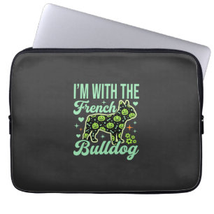 Französische Bulldogge Halloween-Kürbismuster-Desi Laptopschutzhülle