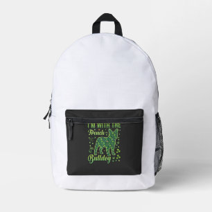 Französische Bulldogge Halloween Macaron Eiffeltur Bedruckter Rucksack