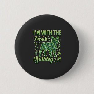 Französische Bulldogge Halloween Macaron Eiffeltur Button
