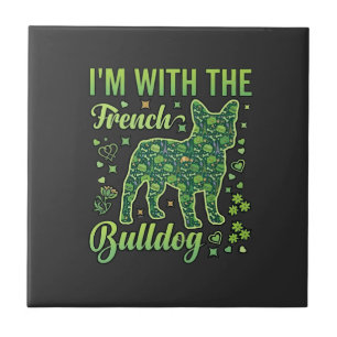 Französische Bulldogge Halloween Macaron Eiffeltur Fliese