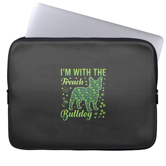 Französische Bulldogge Halloween Macaron Eiffeltur Laptopschutzhülle (Vorderseite)
