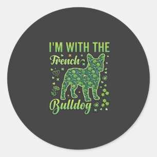 Französische Bulldogge Halloween Macaron Eiffeltur Runder Aufkleber