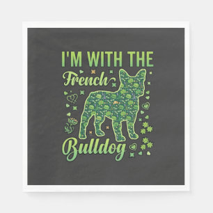 Französische Bulldogge Halloween Macaron Eiffeltur Serviette