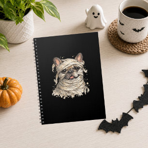 Französische Bulldogge Halloween Mädchen Süße Mumi Notizblock
