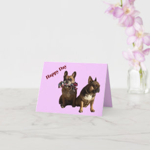 Französische Bulldogge Happy Day French Bulldog Karte