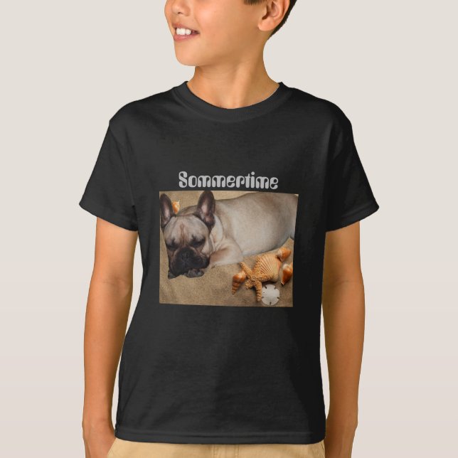 Französische Bulldogge Happy Day French Bulldog T-Shirt (Vorderseite)