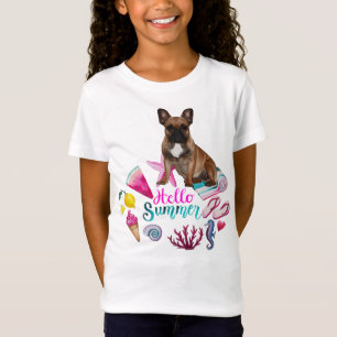 Französische Bulldogge Happy Summer French Bulldog T-Shirt