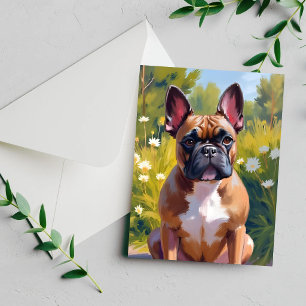 Französische Bulldogge Haustiermalerei Hund Karte