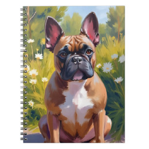 Französische Bulldogge Haustiermalerei Hundekunst Notizblock