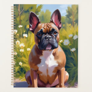 Französische Bulldogge Haustiermalerei Hundekunst Planer