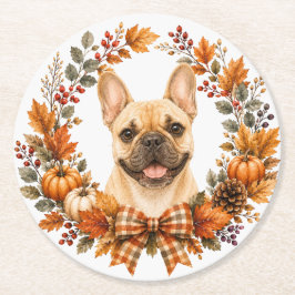 Französische Bulldogge Herbst Untersetzer