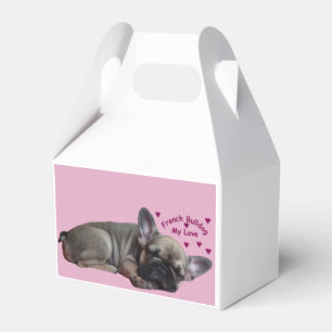 Französische Bulldogge Herz French Bulldog Geschenkschachtel