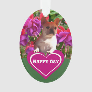 Französische Bulldogge Herz French Bulldog Mutter Ornament