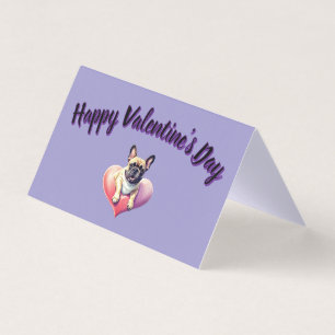 Französische Bulldogge Herz Valentinstags 