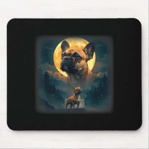 Französische Bulldogge heult zum Mond Meme 90er Ti Mousepad