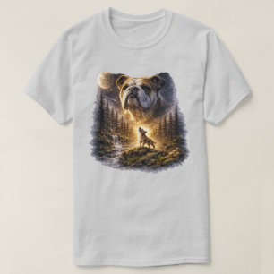 Französische Bulldogge heult zum Mond Vintage-Graf T-Shirt