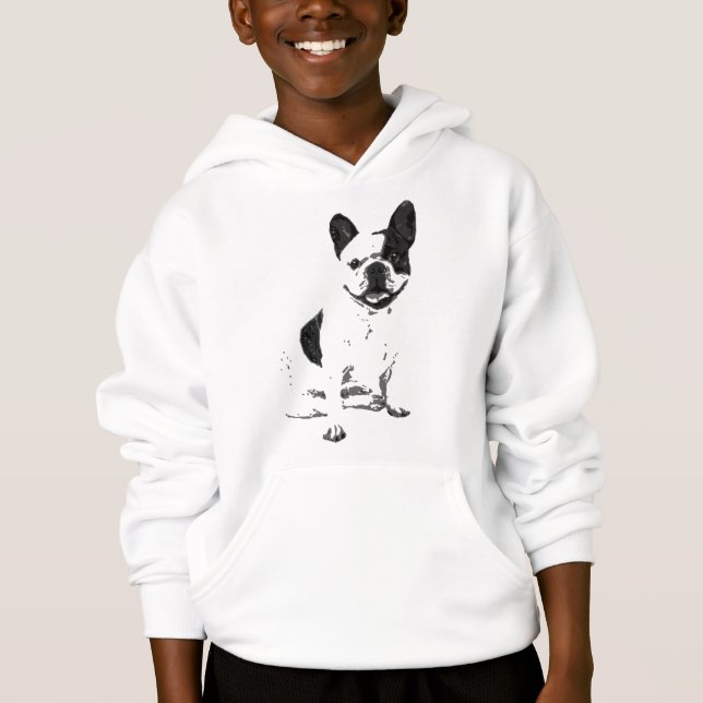 Französische Bulldogge Hoodie (Vorderseite)