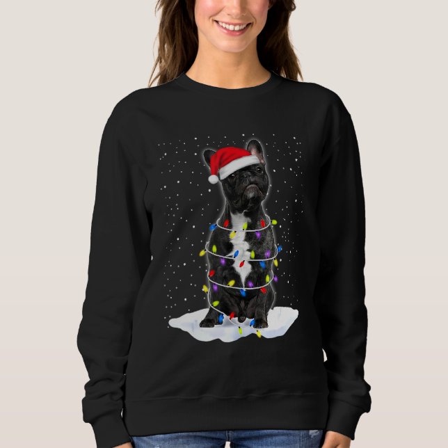 Französische Bulldogge Hund 3 Sweatshirt (Vorderseite)