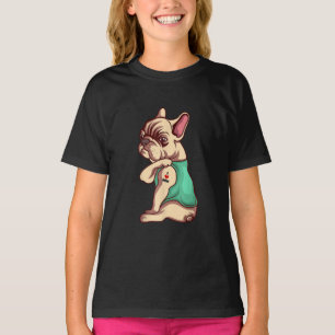 Französische Bulldogge Hund ich liebe Mama Tattoo T-Shirt