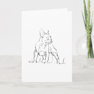 Französische Bulldogge Hund Illustration - Hunde-M Karte
