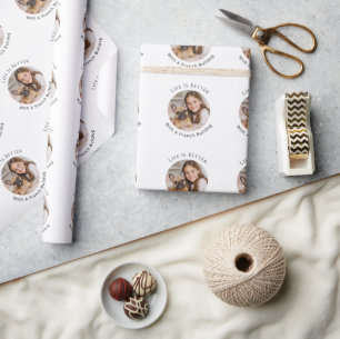 Französische Bulldogge Hund Leben ist besser Geschenkpapier