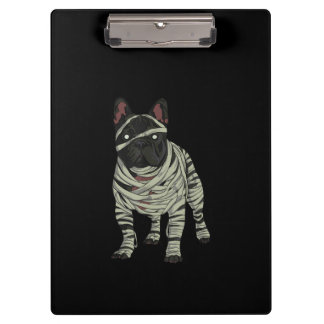 Französische Bulldogge Hund Mummy Halloween-Gesche Klemmbrett