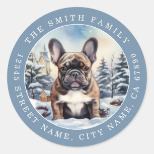 Französische Bulldogge Hund Runde Aufkleber