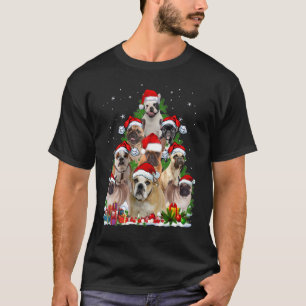 Französische Bulldogge Hund Weihnachtsbaum Süßes X T-Shirt