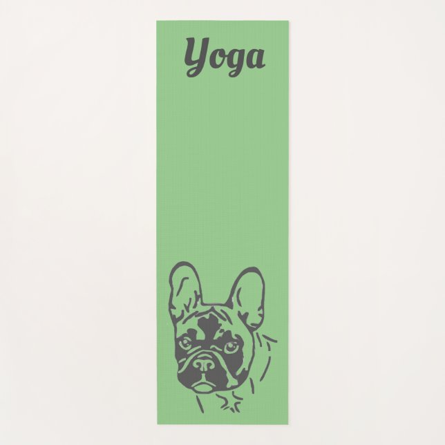 Französische Bulldogge Hundekopf French Bulldog  Yogamatte (Vorderseite)