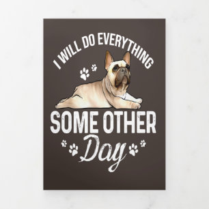 Französische Bulldogge Hundeliebhaber Geschenke fü Dreifach Gefaltete Ankündigung