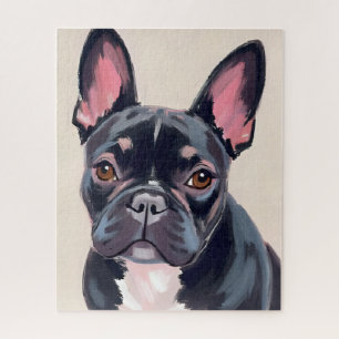 Französische Bulldogge Hundemalerei Puzzle