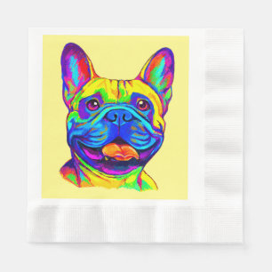 Französische Bulldogge in der Farbe Serviette