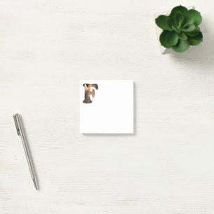Französische Bulldogge in F Post-it Klebezettel