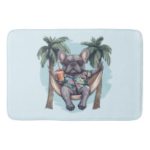 Französische Bulldogge in hawaiianischem Oberteil