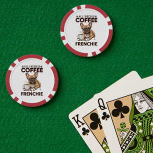 Französische Bulldogge Kaffee Frenchie Hund Pokerchips